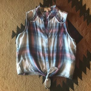 Plaid vest